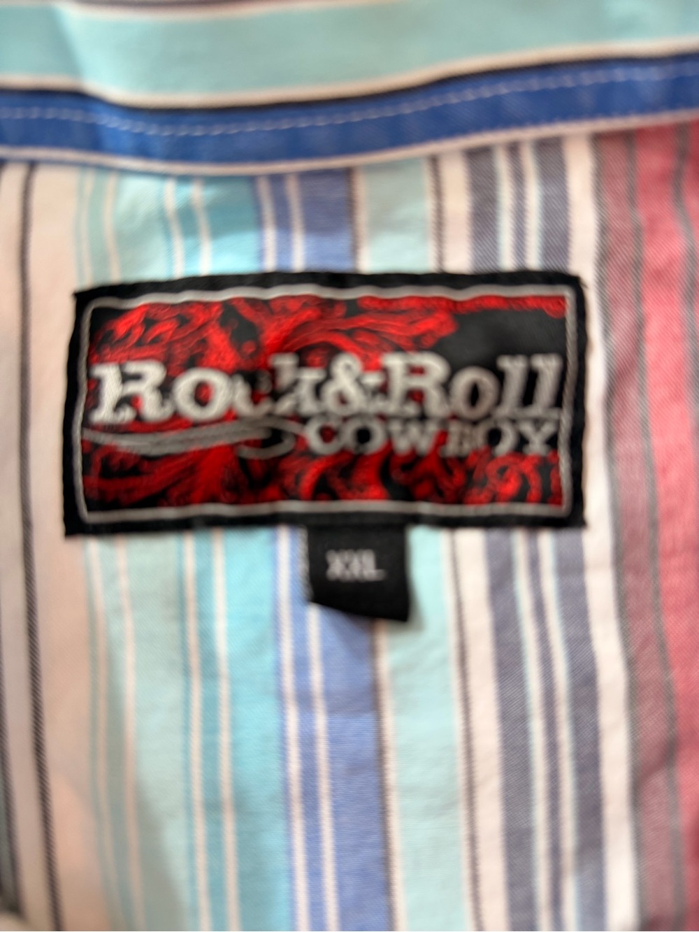 Rock $ Roll Cowboy Striped Pearl Snap-Down Shirt in Multicolor - Picture 4 of 15